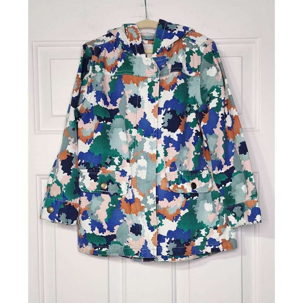 Gymboree camo Hooded Jacket go outside S (5-6) abstract colorful print
